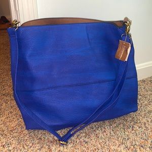NWT! Francesca’s Royal blue big satchel